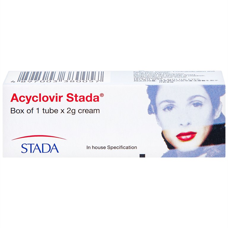 Kem bôi da Acyclovir Stada Cream điều trị nhiễm virus Herpes simplex (2g)
