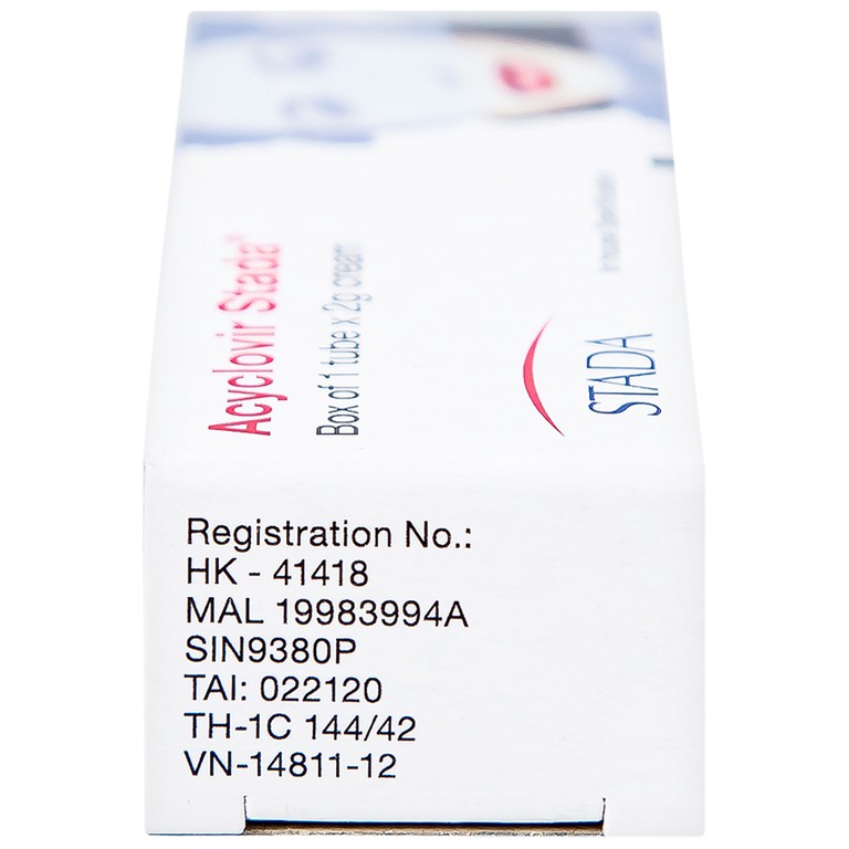 Kem bôi da Acyclovir Stada Cream điều trị nhiễm virus Herpes simplex (2g)