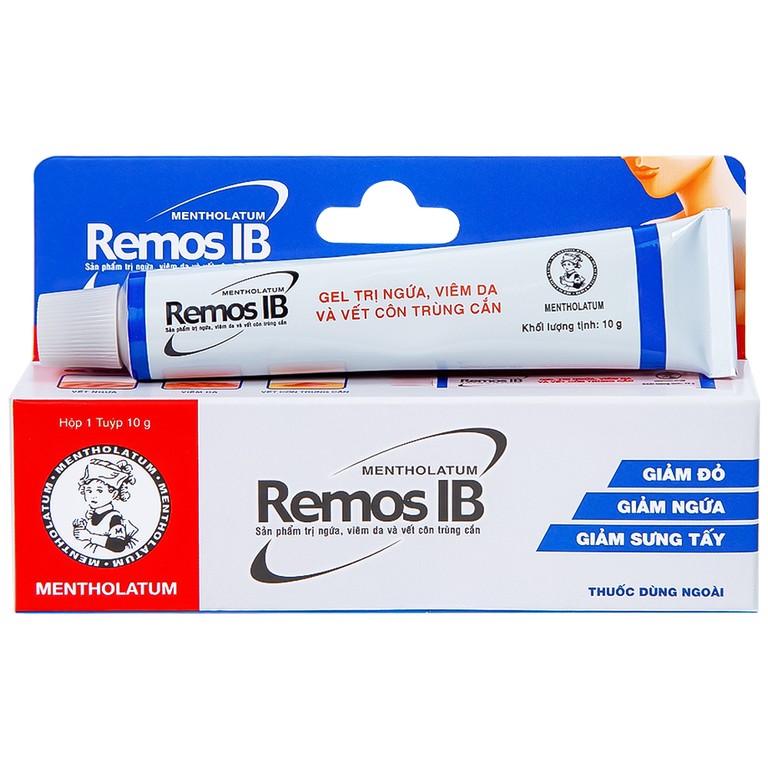 Gel Remos IB trị ngứa, viêm da và vết côn trùng cắn (10g)