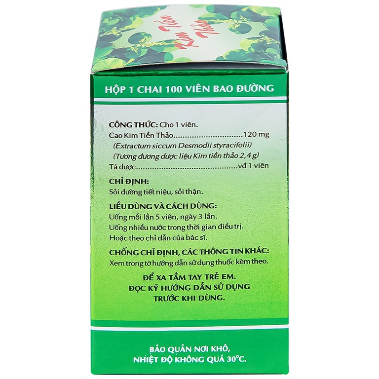 Thuốc trị sỏi thận Kim Tiền Thảo OPC hỗ trợ điều trị sỏi đường tiết niệu, sỏi thận (100 viên)