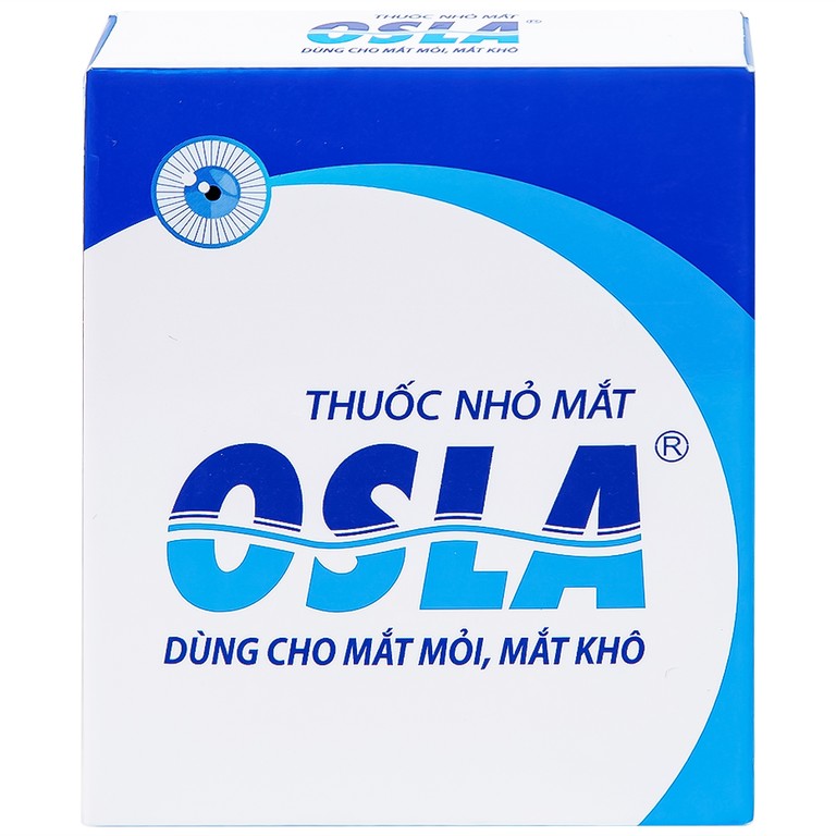 Thuốc nhỏ mắt OSLA Merap giúp cải thiện các triệu chứng như khô mắt, mỏi mắt, ngứa mắt, kích ứng mắt và ghèn rỉ mắt (15ml)