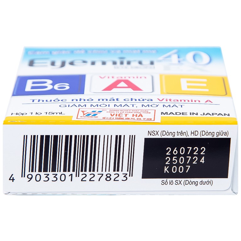 Thuốc nhỏ mắt Eyemiru 40 EX điều trị căng mắt, xung huyết kết mạc (15ml)