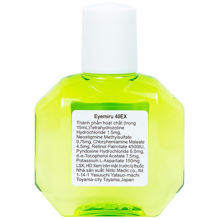 Thuốc nhỏ mắt Eyemiru 40 EX điều trị căng mắt, xung huyết kết mạc (15ml)