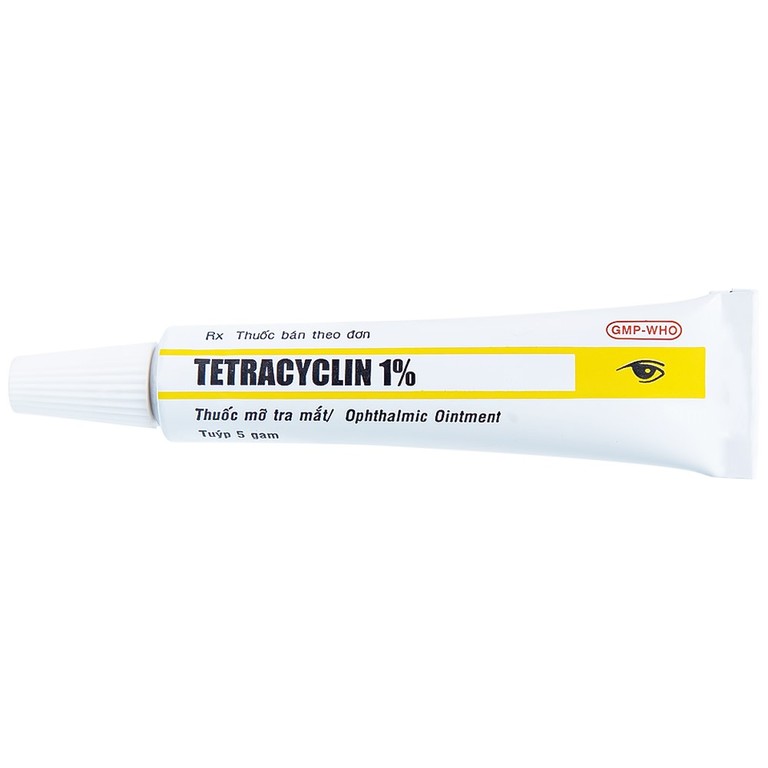 Thuốc mỡ tra mắt Tetracyclin 1% Medipharco điều trị đau mắt hột (5g)