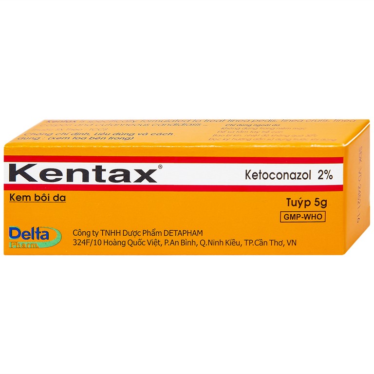 Kem bôi da Kentax Detapharm điều trị lác, lang ben, lác biếng, nấm kẽ (5g)