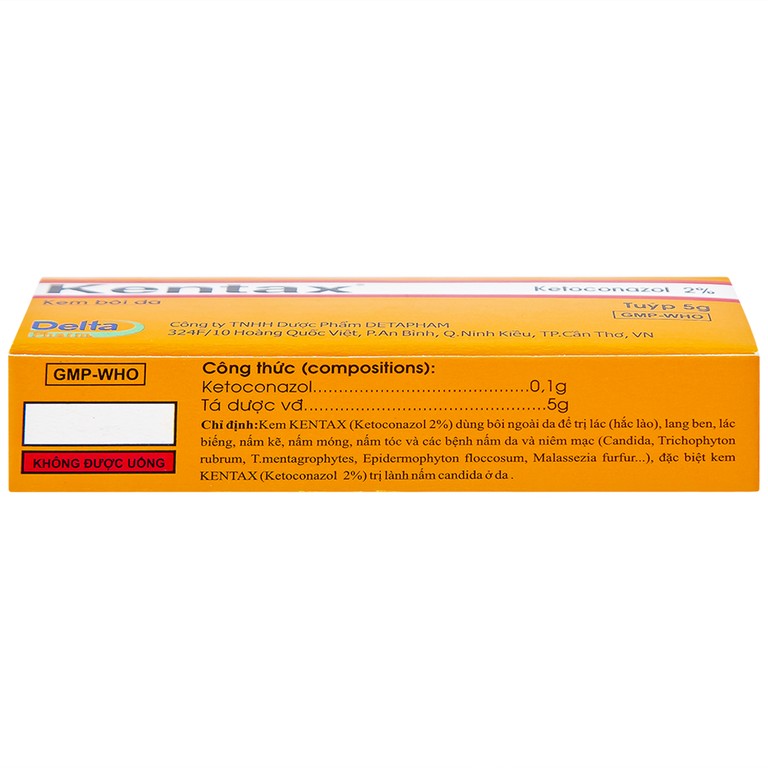 Kem bôi da Kentax Detapharm điều trị lác, lang ben, lác biếng, nấm kẽ (5g)