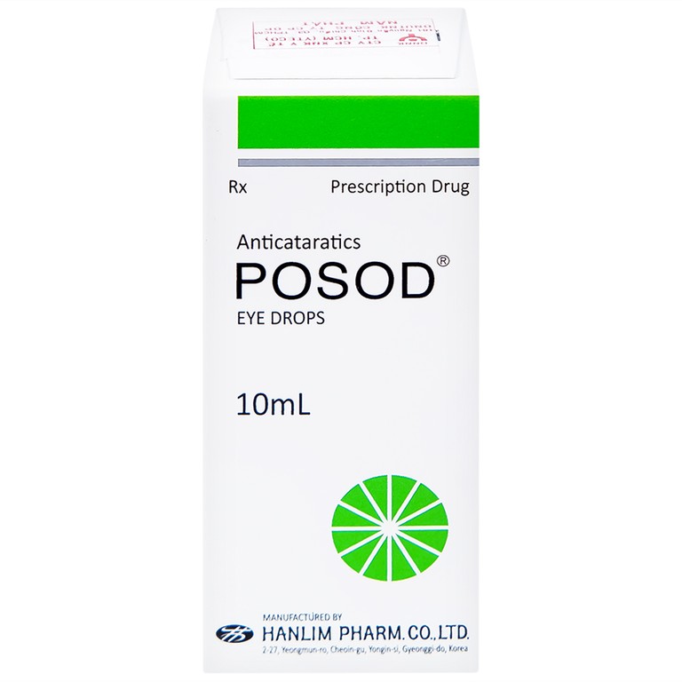 Thuốc tra mắt Posod Hanlim dùng cho bệnh bị đục, xuất huyết pha lê thể, cận thị (10ml)
