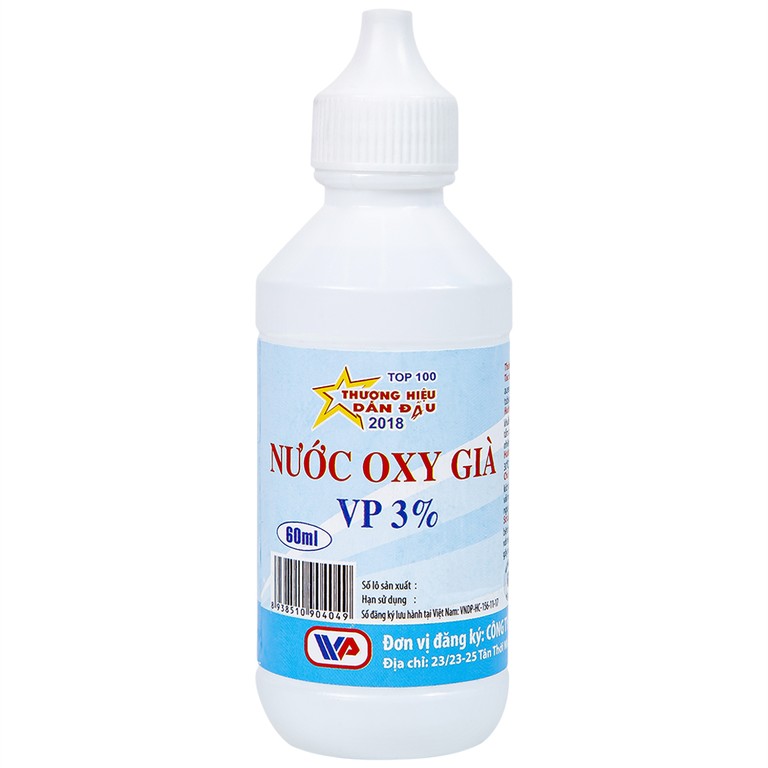 Nước oxy già VP 3% Vĩnh Phúc sát khuẩn vết thương (60ml)