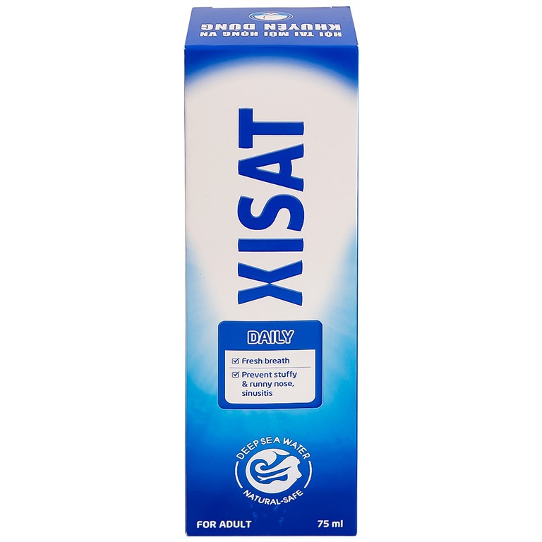 Xịt mũi nước biển sâu Xisat 75ml xịt sạch thông mũi dùng cho người lớn