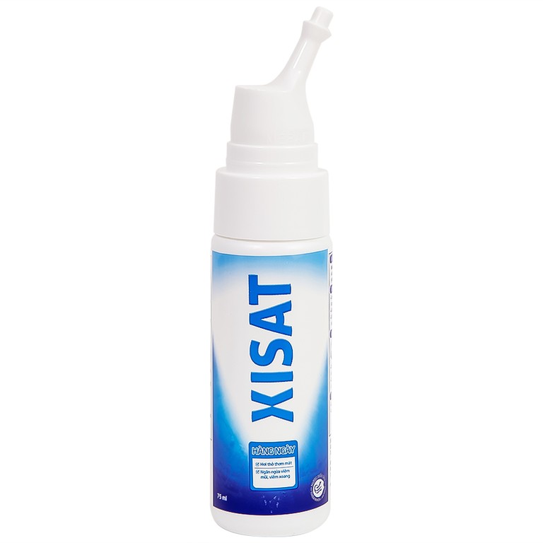 Xịt mũi nước biển sâu Xisat 75ml xịt sạch thông mũi dùng cho người lớn