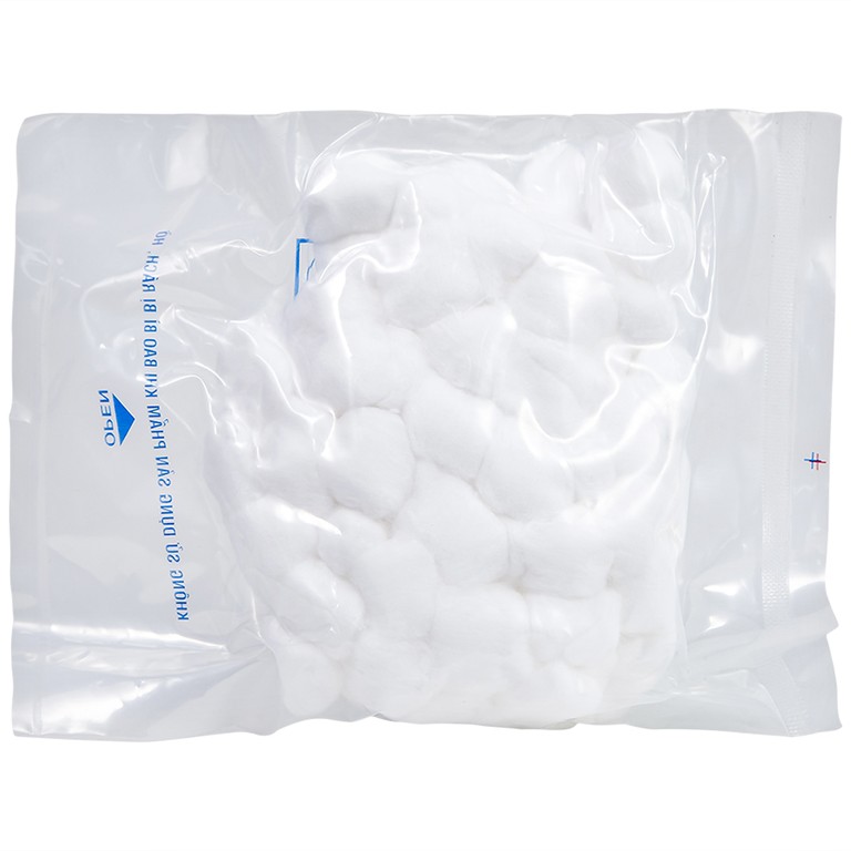 Bông gòn viên y tế thấm nước Bảo Thạch dùng để làm sạch vết thương, thấm máu và dịch tiết (50g) 