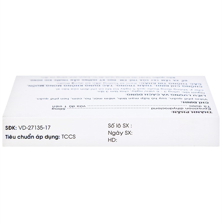 Thuốc Eprazinone 50mg Mebiphar điều trị viêm phế quản, suy hô hấp mạn tính (30 viên)