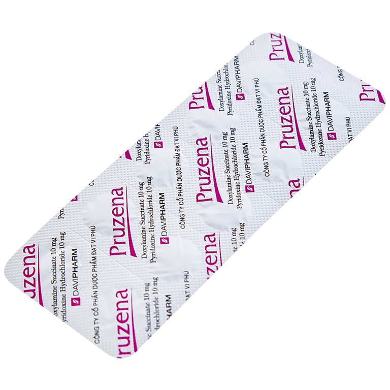 Thuốc Pruzena Davipharm điều trị buồn nôn và nôn mửa trong thai kỳ (3 vỉ x 10 viên)