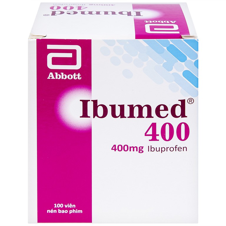 Thuốc Ibumed 400 Glomed giảm đau do cảm cúm, cảm lạnh, viêm khớp dạng thấp (10 vỉ x 10 viên)