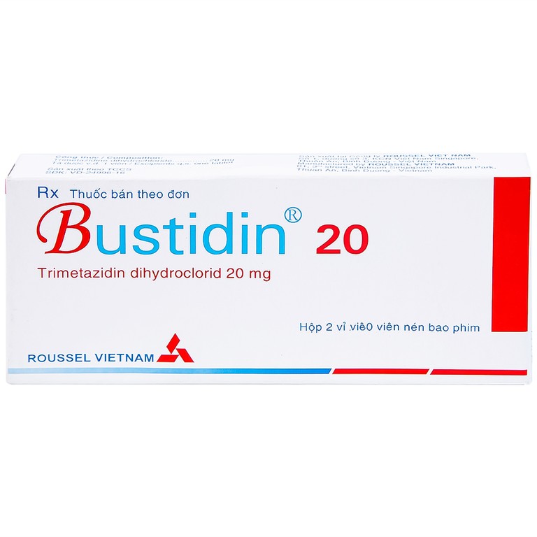 Thuốc Bustidin 20 Roussel điều trị đau thắt ngực ổn định (2 vỉ x 30 viên)