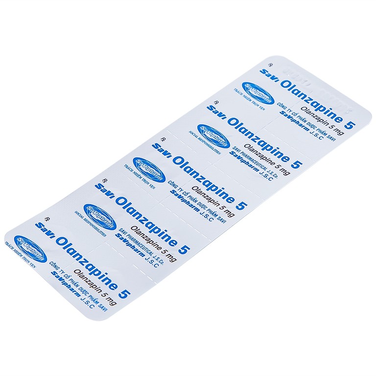 Thuốc Savi Olanzapine 5 điều trị bệnh tâm thần phân liệt (3 vỉ x 10 viên) 