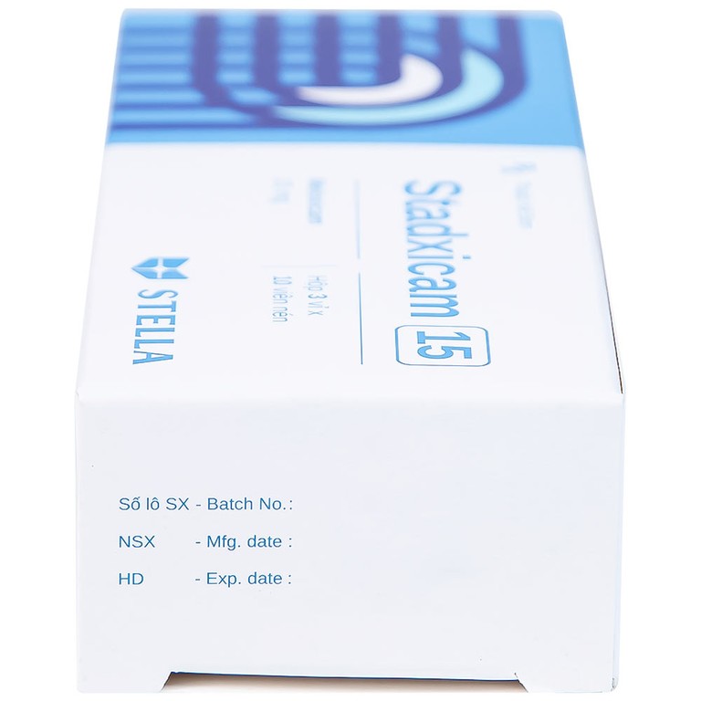 Thuốc Stadxicam 15 Stella điều trị thoái hóa khớp, viêm khớp dạng thấp (3 vỉ x 10 viên)