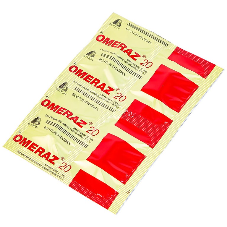 Viên nang Omeraz 20 Boston điều trị và dự phòng tái phát loét dạ dày, tá tràng (5 vỉ x 4 viên) 