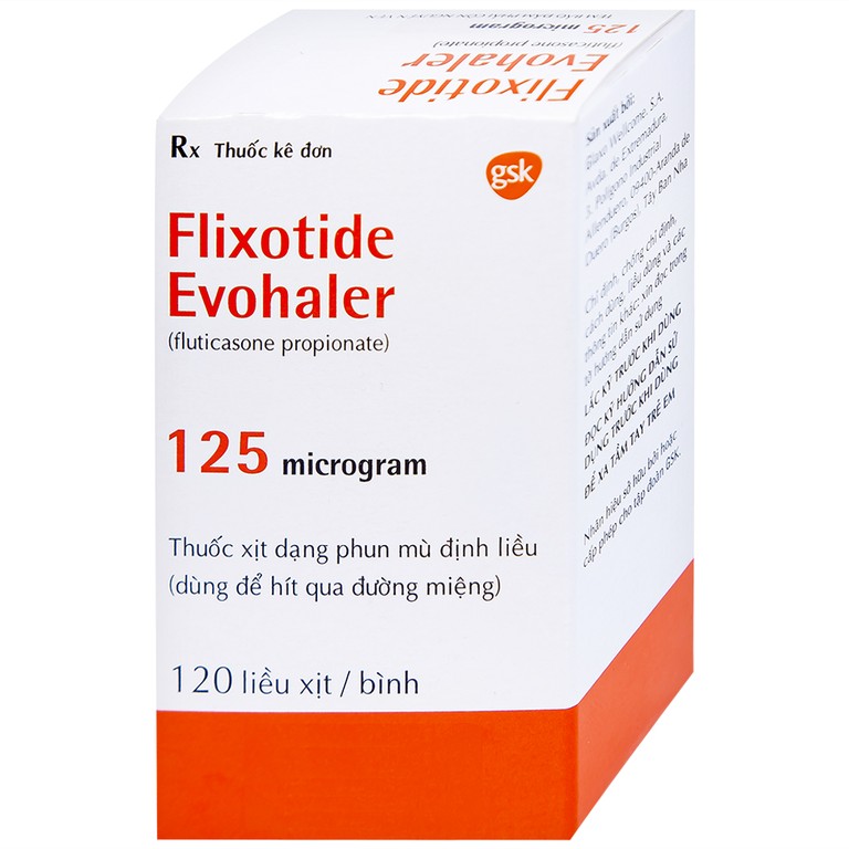 Khí dung Flixotide 125mcg GSK điều trị hen phế quản (120 liều)