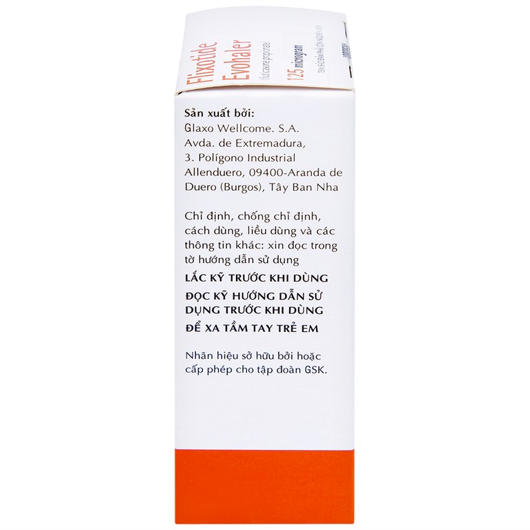 Khí dung Flixotide 125mcg GSK điều trị hen phế quản (120 liều)