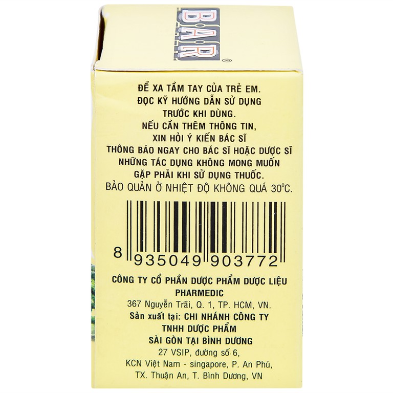 Thuốc lợi gan mật Bar Pharmedic điều trị các bệnh về gan (60 viên)