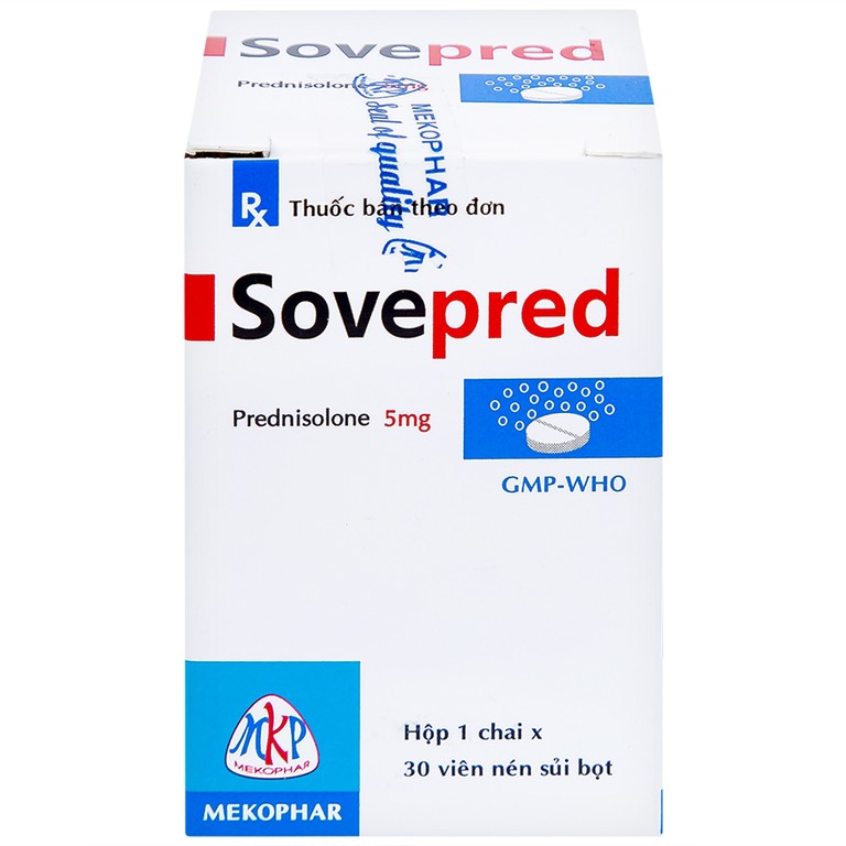 Viên sủi Sovepred Mekophar điều trị viêm khớp dạng thấp, lupus ban đỏ toàn thân (30 viên) 