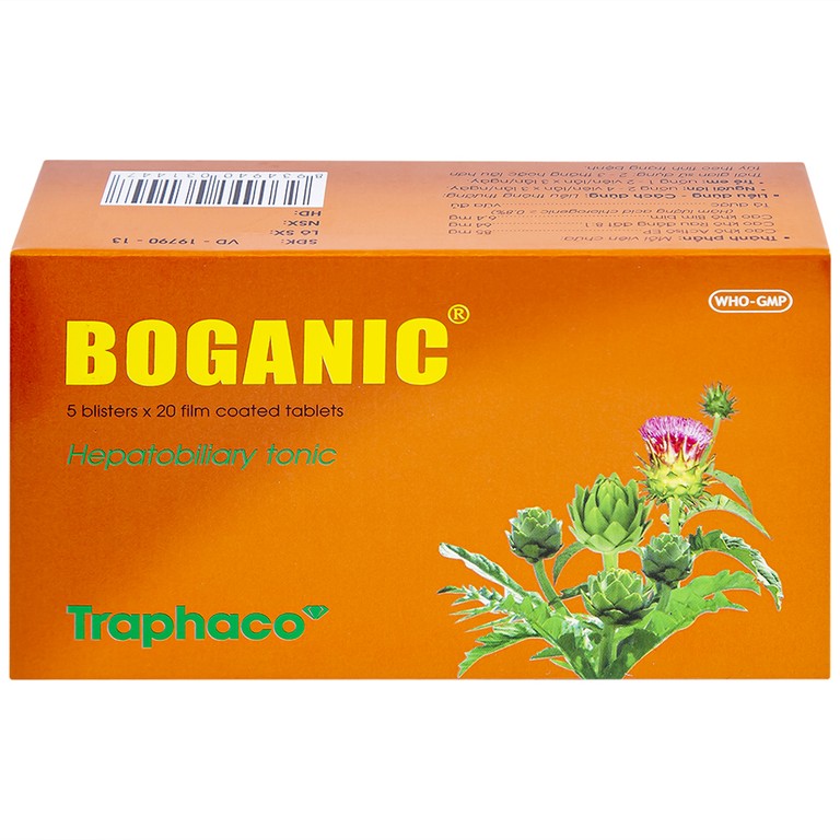 Thuốc Boganic Traphaco bổ gan, hỗ trợ điều trị suy giảm chức năng gan (5 vỉ x 20 viên)
