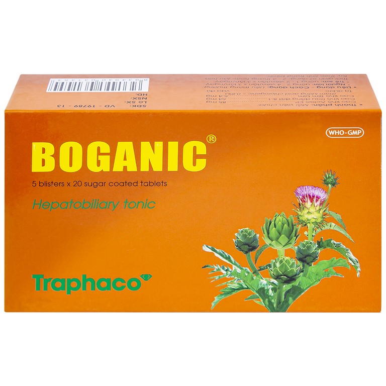 Thuốc Boganic Traphaco bổ gan, hỗ trợ điều trị suy giảm chức năng gan (5 vỉ x 20 viên)