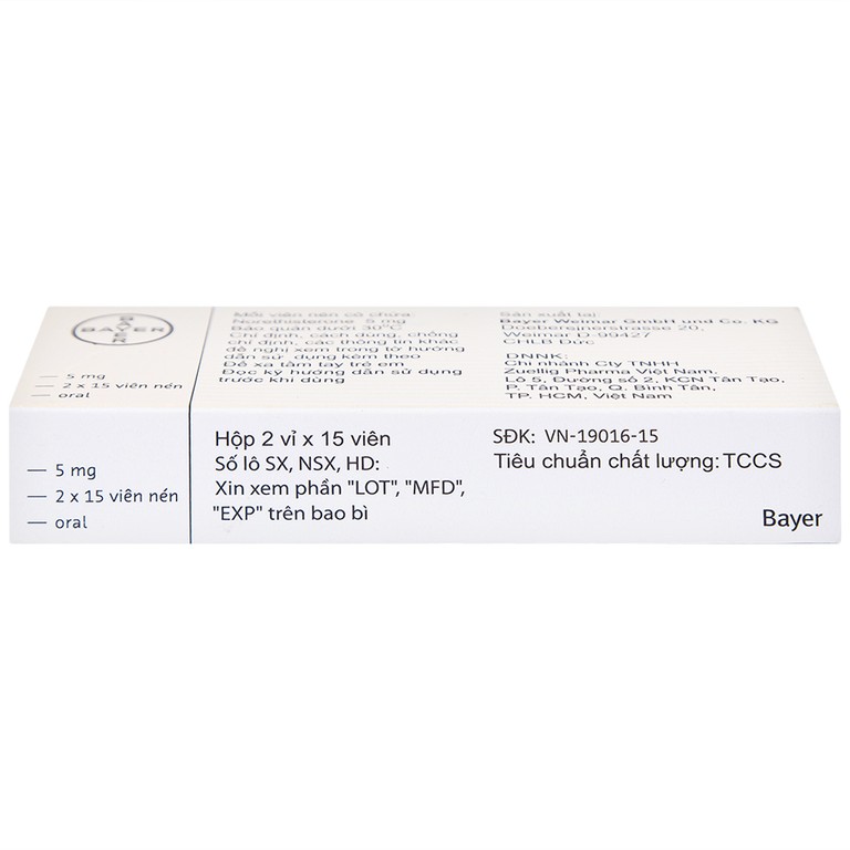 Thuốc Primolut N Bayer điều trị xuất huyết do rối loạn chức năng, vô kinh (2 vỉ x 15 viên)