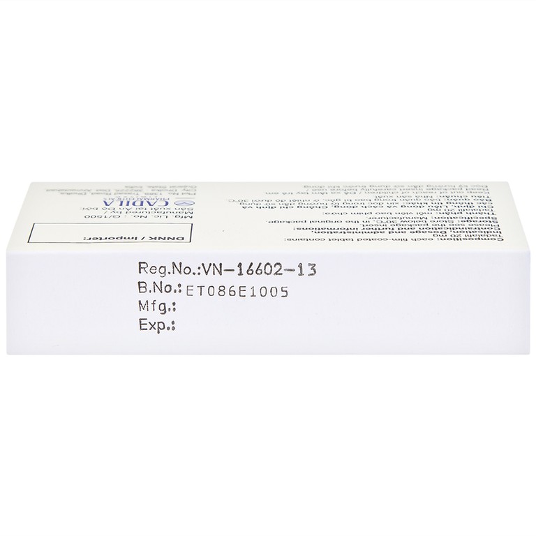 Viên nén Jovan T 20 Cadila điều trị rối loạn cương dương (1 vỉ x 1 viên)