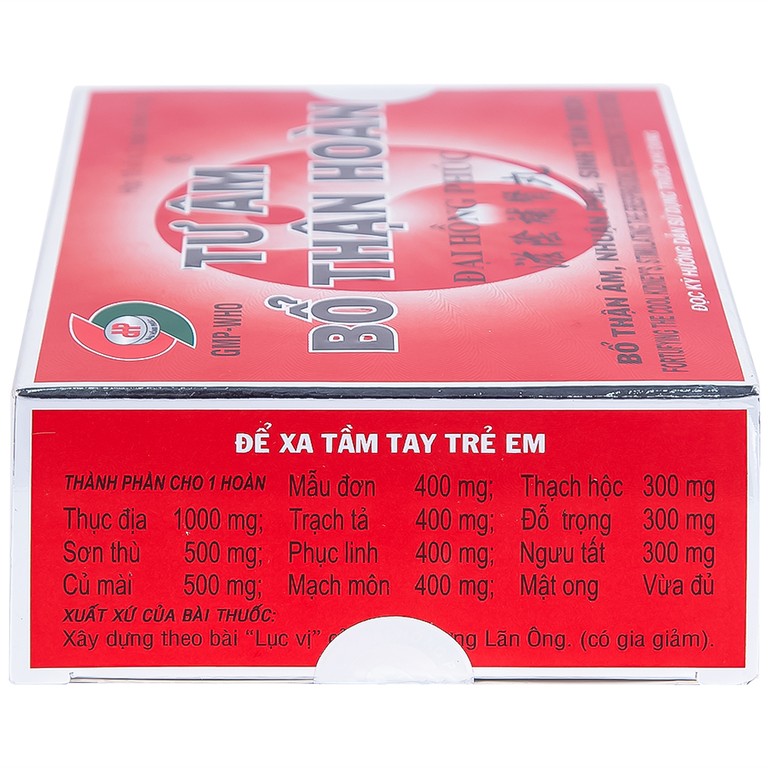 Thuốc Tư Âm Bổ Thận Hoàn Đại Hồng Phúc bổ thận âm, nhuận phế (10 vỉ x 2 viên)