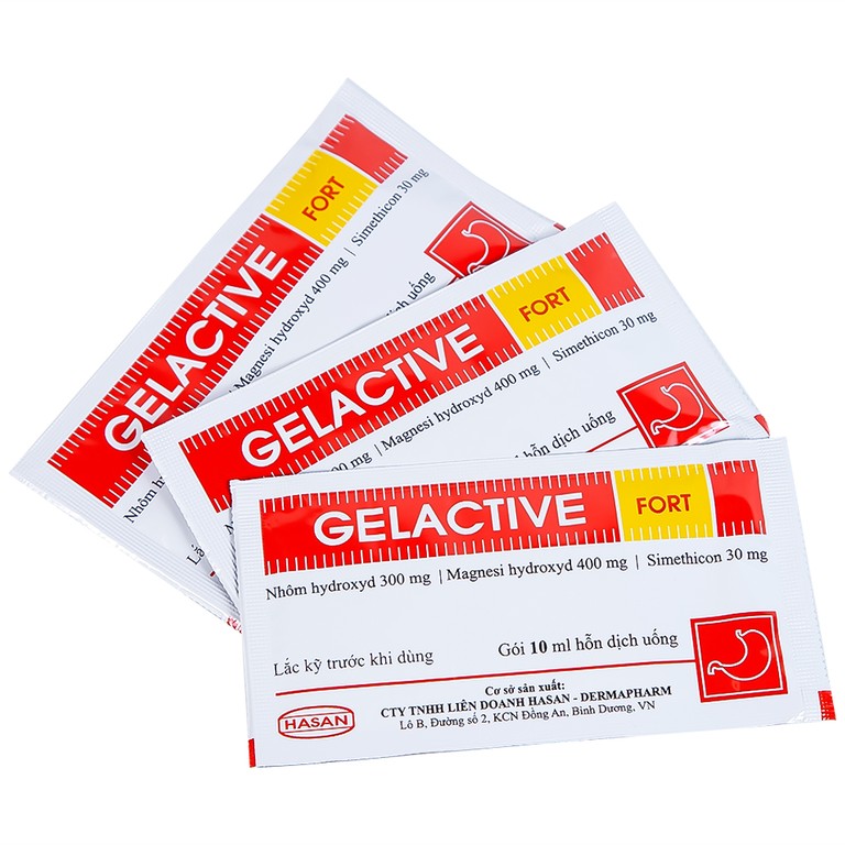Hỗn dịch uống Gelactive Fort Hasan làm dịu các triệu chứng trong rối loạn tiêu hóa (30 gói x 10ml)