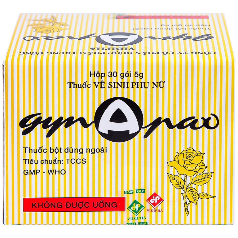 Thuốc vệ sinh phụ nữ Gynapax Vidipha hỗ trợ vệ sinh và tẩy trùng niêm mạc phụ khoa (30 gói x 5g)