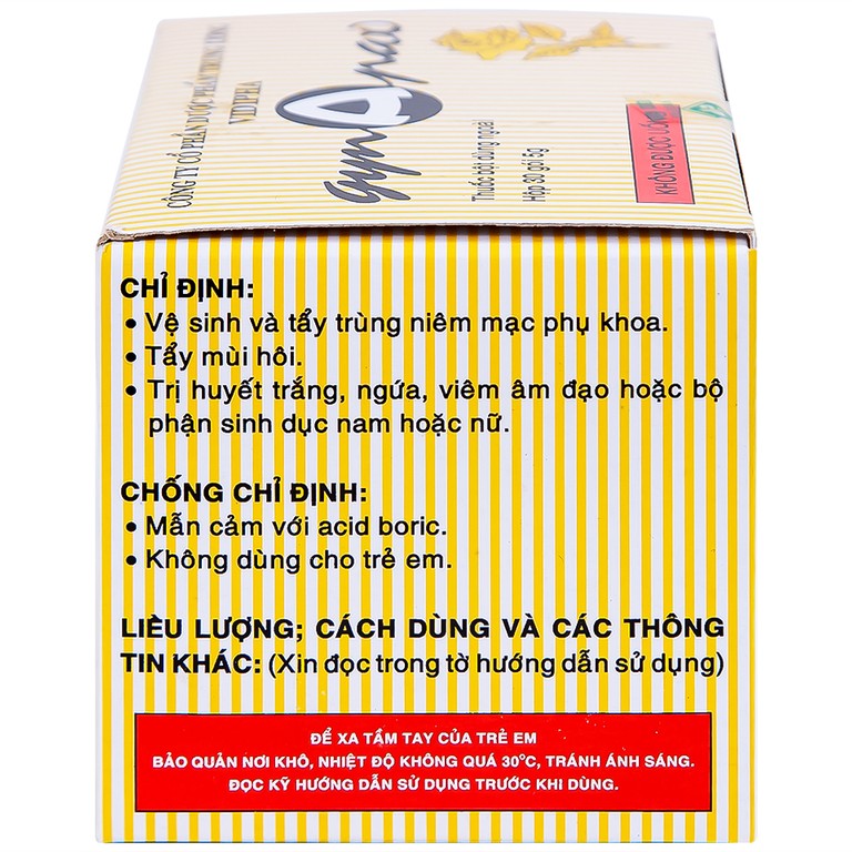 Thuốc vệ sinh phụ nữ Gynapax Vidipha hỗ trợ vệ sinh và tẩy trùng niêm mạc phụ khoa (30 gói x 5g)