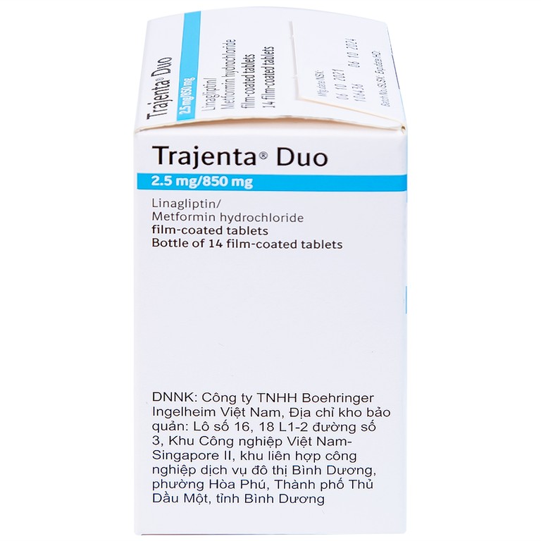 Thuốc Trajenta Duo 2.5mg/850mg Boehringer điều trị đái tháo đường típ 2 (14 viên)