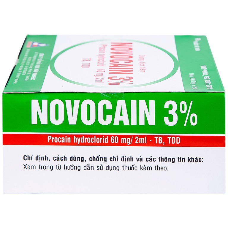 Dung dịch tiêm Novocain 3% Vinphaco gây tê tiêm thấm, gây tê vùng, gây tê tủy sống (100 ống x 2ml) 