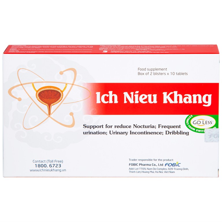 Viên uống Ích Niệu Khang Medistar hỗ trợ giảm tiểu đêm, tiểu nhiều lần (2 vỉ x 10 viên)