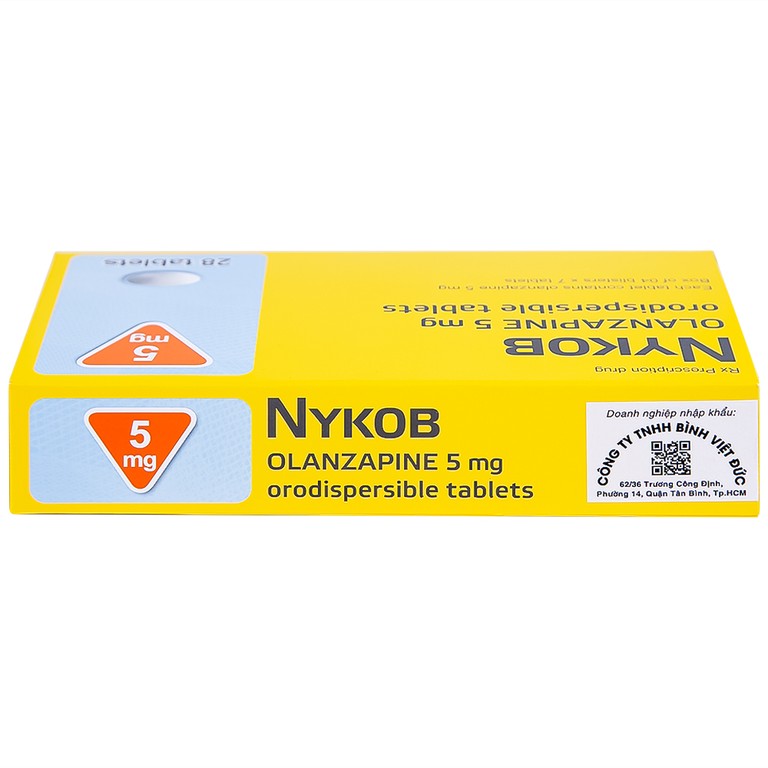 Viên nén Nykob 5mg Genepharm SA điều trị tâm thần phân liệt (4 vỉ x 7 viên)