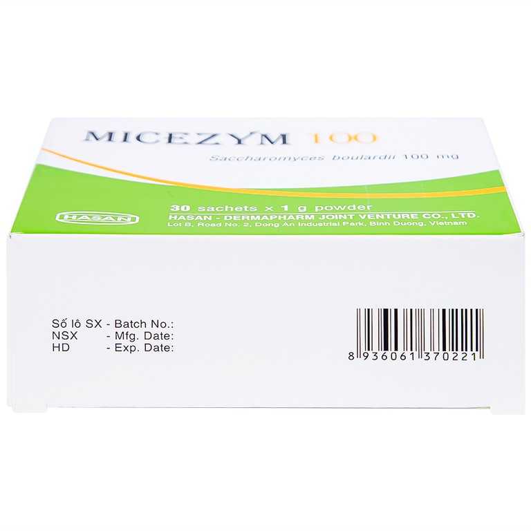 Thuốc bột Micezym 100 Hasan phòng ngừa và điều trị tiêu chảy (30 gói x 1g))