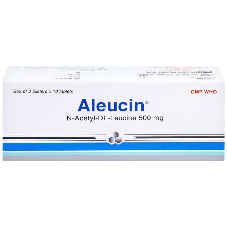 Thuốc Aleucin 500mg Bidiphar điều trị các cơn chóng mặt (3 vỉ x 10 viên)