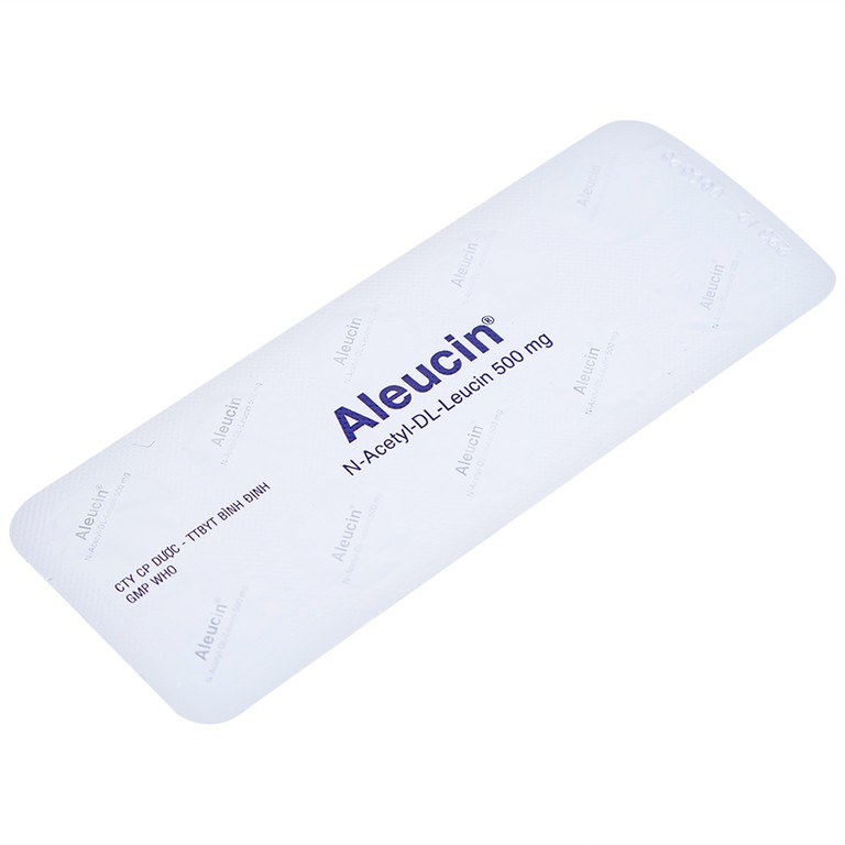 Thuốc Aleucin 500mg Bidiphar điều trị các cơn chóng mặt (3 vỉ x 10 viên)