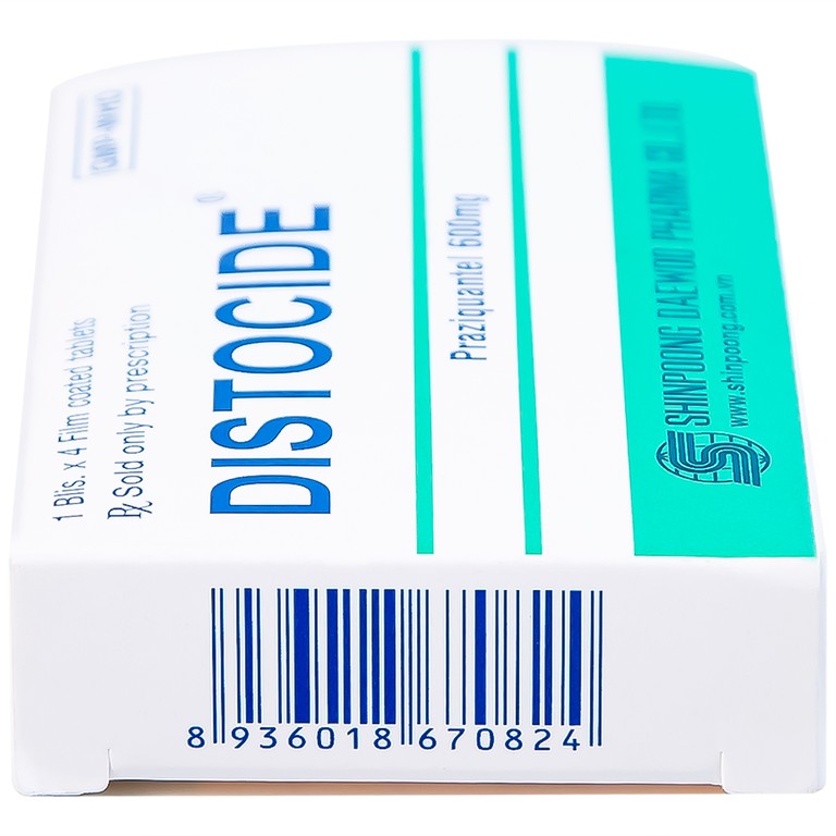 Thuốc Distocide Shinpoong Daewoo điều trị sán máng, sán lá gan nhỏ (1 vỉ x 4 viên)