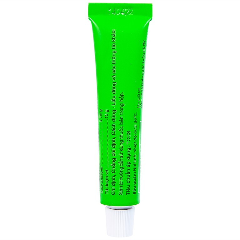Thuốc mỡ bôi da Salicylic 5% Hataphar làm bạt sừng, bong vẩy (15g)