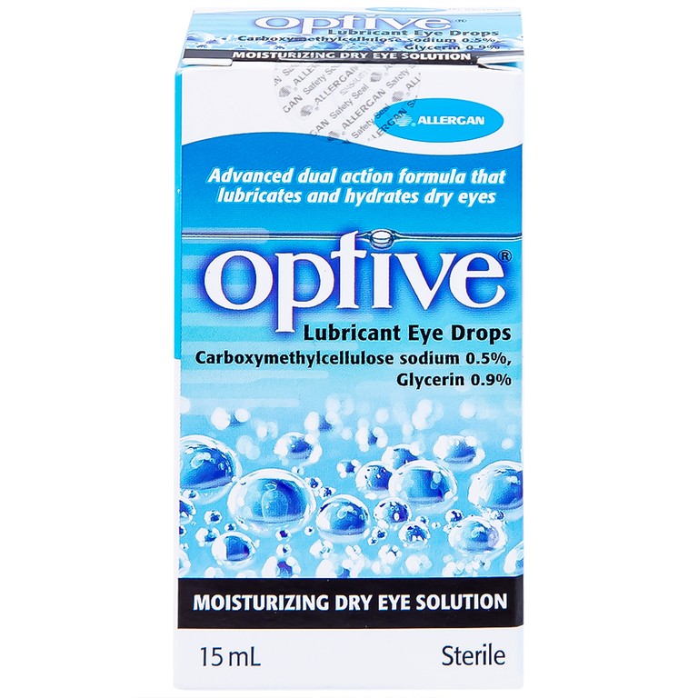 Thuốc nhỏ mắt Optive Allergan giảm nóng, kích ứng và khó chịu do khô mắt (15ml)