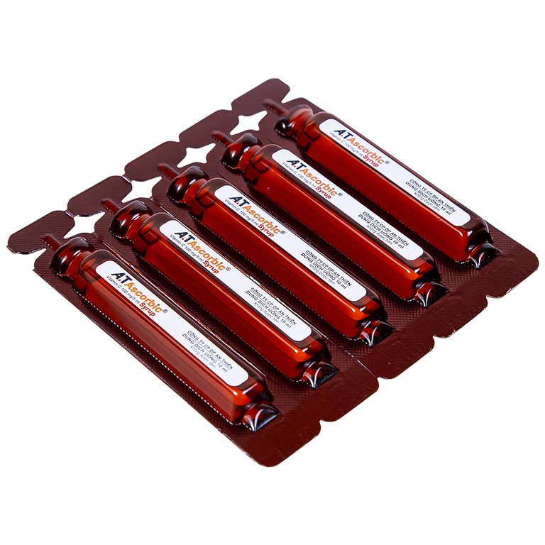 Siro A.T Ascorbic An Thiên bổ sung vitamin C, phòng và điều trị bệnh scorbut (30 ống x 10ml)