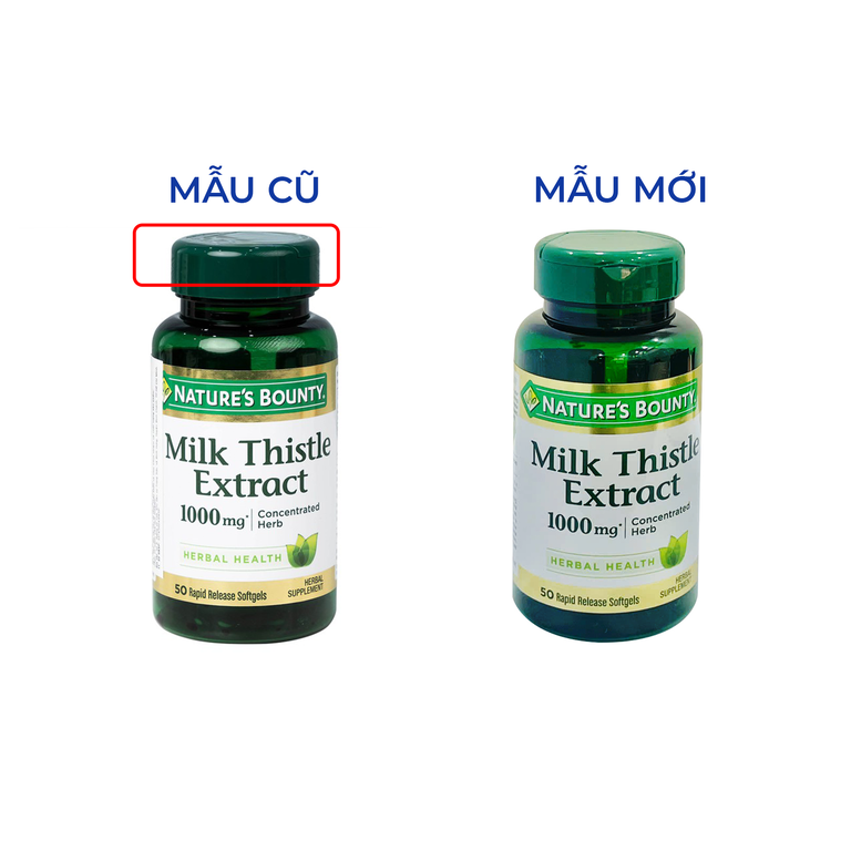 Viên uống Milk Thistle Nature's Bounty hỗ trợ tăng cường chức năng gan, bảo vệ gan (50 viên)