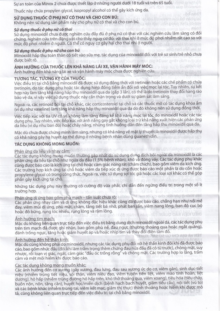 Thuốc Minox 20mg Edol điều trị rụng tóc kiểu androgenic và rụng tóc từng vùng (100ml)