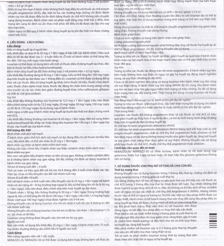 Thuốc Nerazzu 50 Davipharm điều trị tăng huyết áp (3 vỉ x 10 viên)