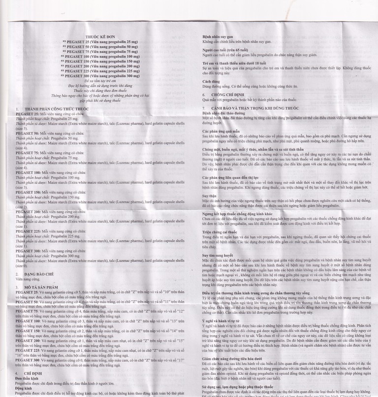 Thuốc Pegaset 50 Aurobindo điều trị đau thần kinh, hỗ trợ động kinh cục bộ (4 vỉ x 7 viên)