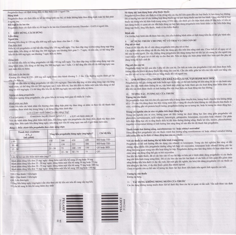 Thuốc Pegaset 50 Aurobindo điều trị đau thần kinh, hỗ trợ động kinh cục bộ (4 vỉ x 7 viên)